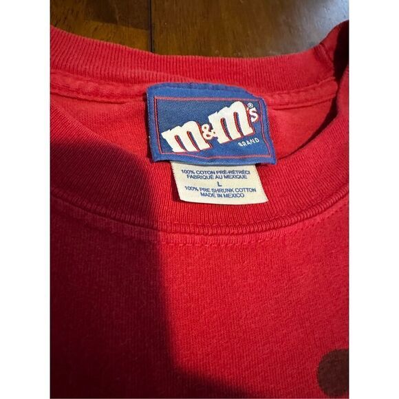 Vintage Y2K M&M’s Candy Christmas Holiday Lights Gildan Shirt Graphic Print Sz L - Picture 3 of 7